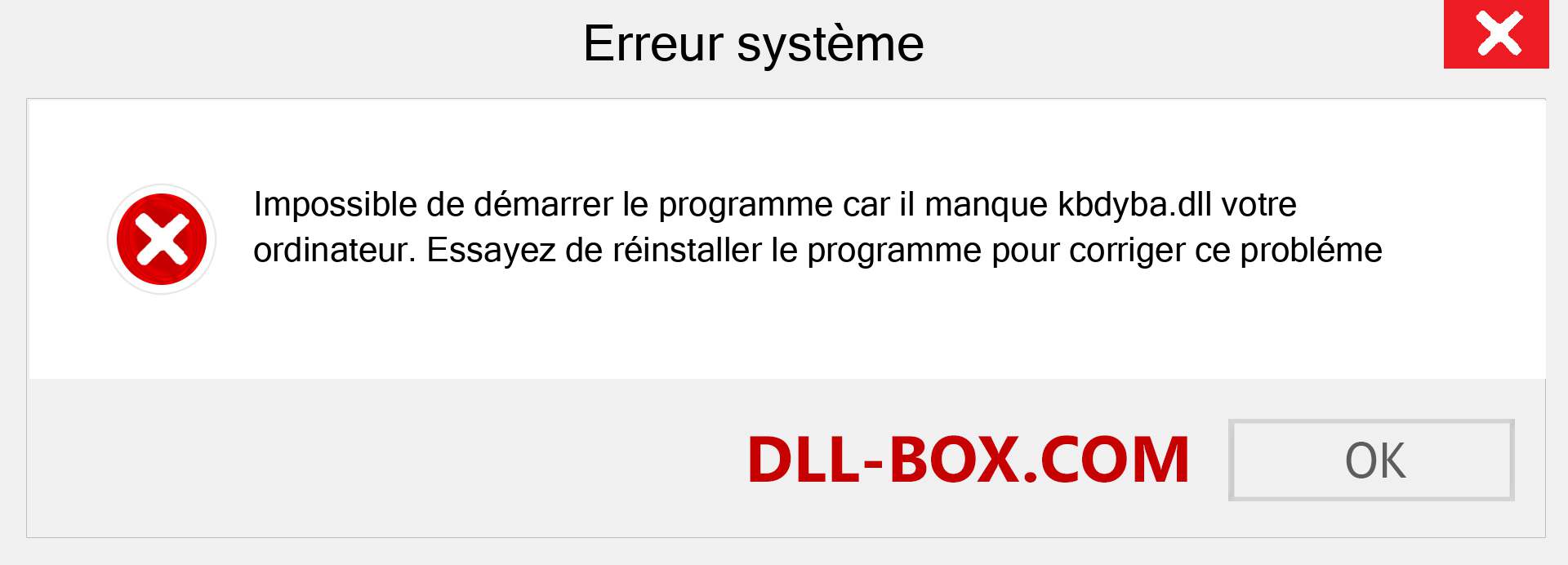 Le fichier kbdyba.dll est manquant ?. Télécharger pour Windows 7, 8, 10 - Correction de l'erreur manquante kbdyba dll sur Windows, photos, images